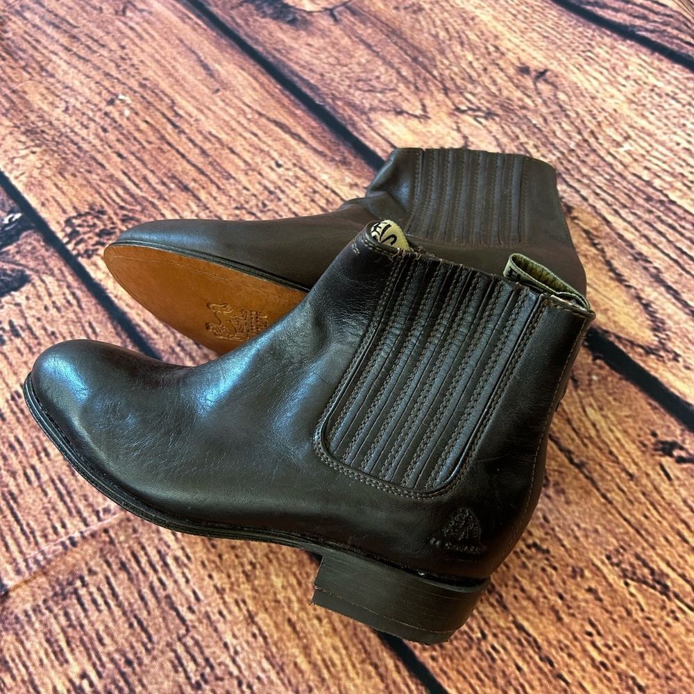 Kids Youth El Canelo Botas Cowboy‎ Ankle Boots Leather Color Brown Size 13